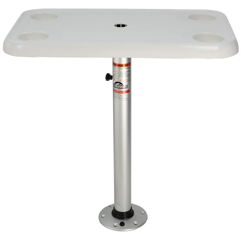 Springfield 16" X 28" Rectangle Table Package - White Thread-Lock [1690107] 1