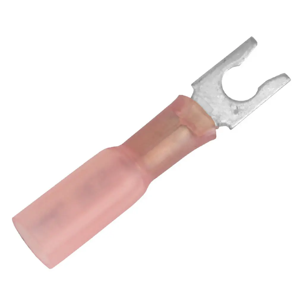 Pacer 22-18 Awg Heat Shrink Spade Terminal - #8 Stud Size - 100 Pack [Te18-8Slf-100] 1