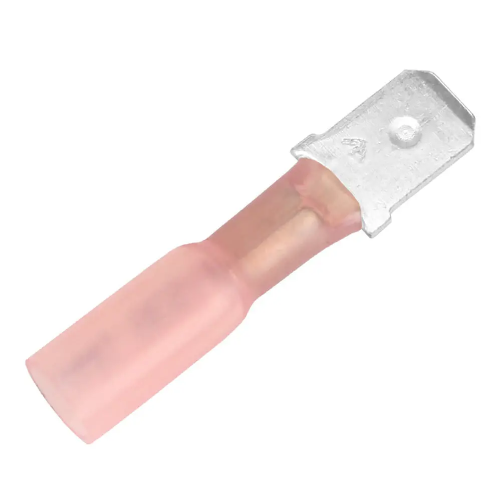 Pacer 22-18 Awg Heat Shrink Male Disconnect - 100 Pack [Tde18-250M-100] 1