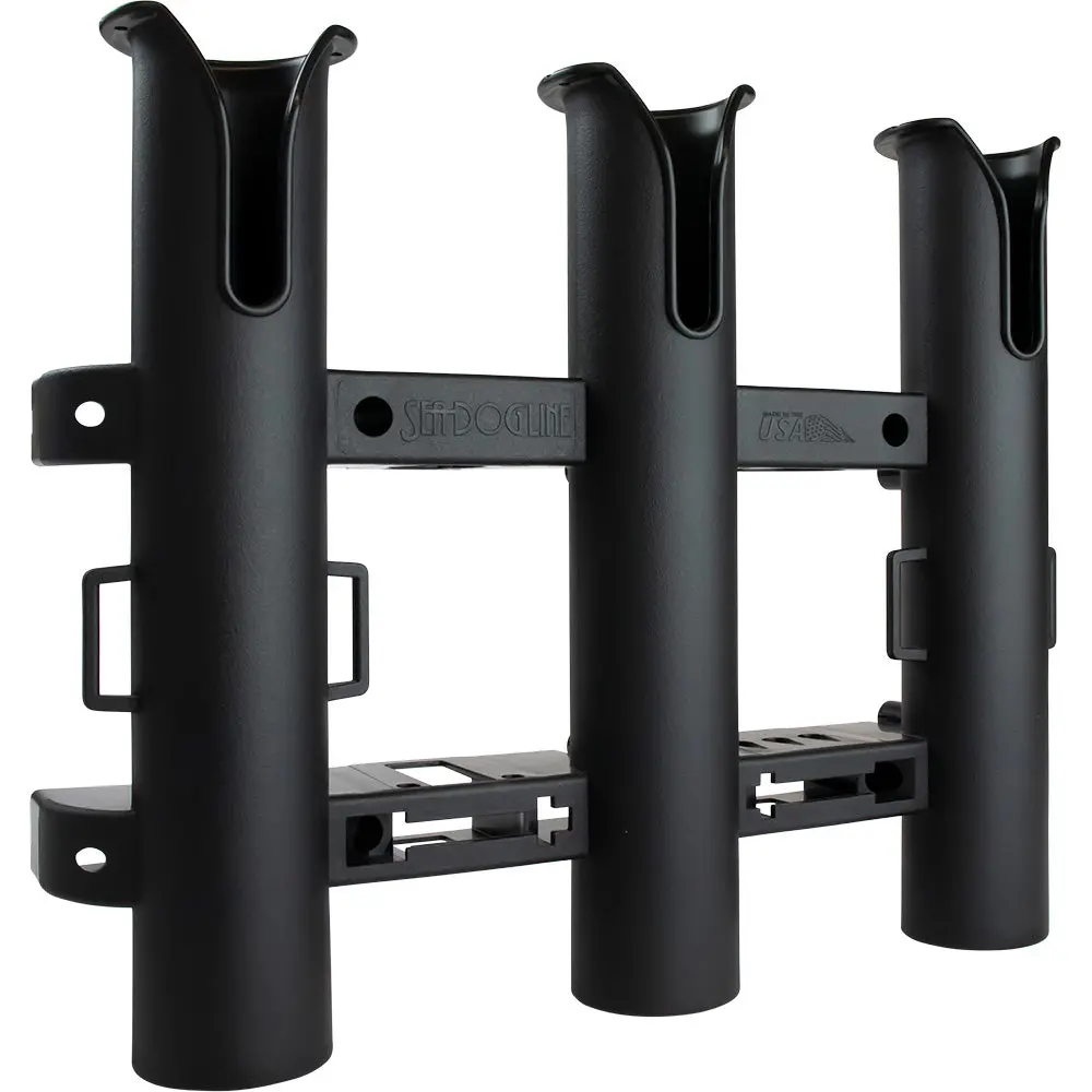 Sea-Dog Triple Threat Three Pole Rod Holder - Black [325033-1] 1