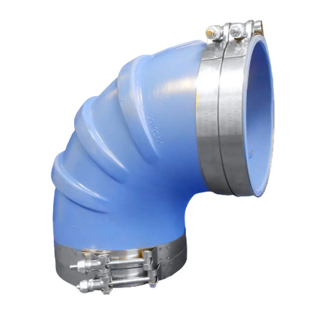 Trident Marine 6" Id 90-Degree Blue Silicone Molded Wet Exhaust Elbow W/4 T-Bolt Clamps [290V6000-S/S] 1