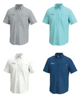 Huk Kona Solid Button-Down With Essenbay Embroidered Logo 1