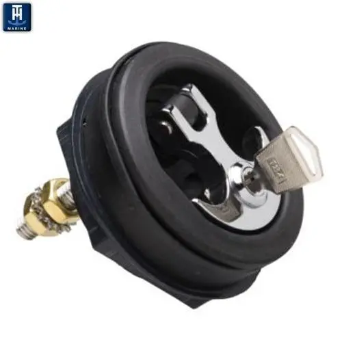 Th Marine Anchor Handle Lid Lock-Black Base Chrome Handle-Locking Alc-1-Dp 1