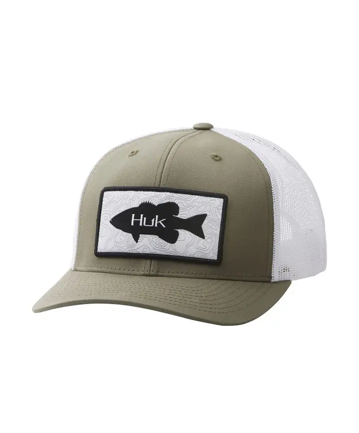 Huk Topo Trucker Snap Back Cap Green H3000265 1