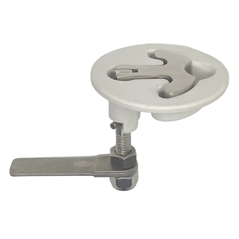 Taco Marine Round White 2-1/2" Nylon Latch-Tite Latch F42-2500Whss 1