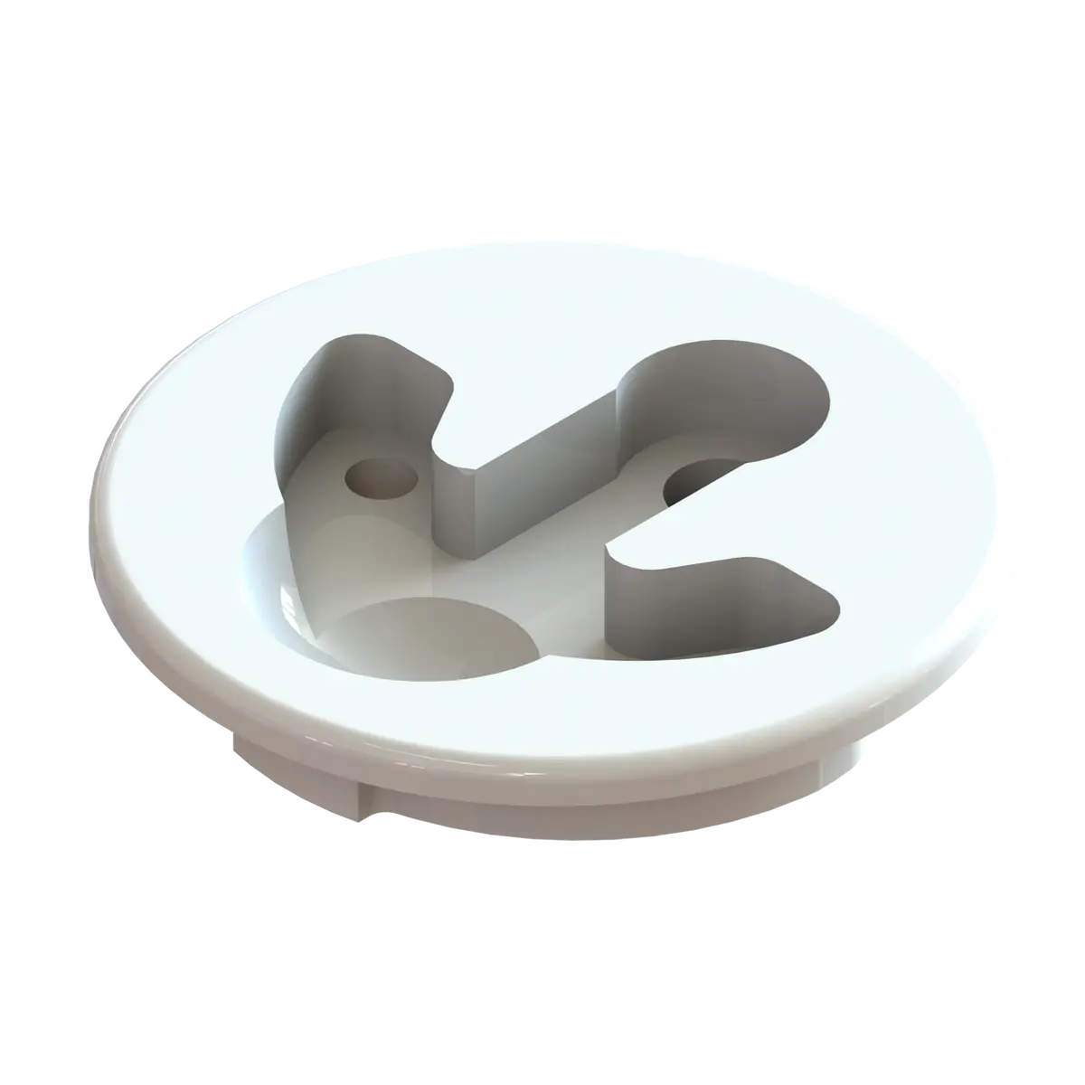 Taco Marine Round White 2-1/2" Nylon Latch-Tite Latch F42-2500Whss 2