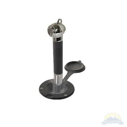 Scandvik Marine Recessed Transom Shower Black With 13' Nylon Hose 1